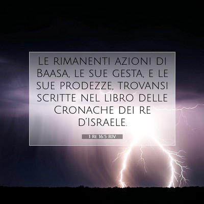 1 Re 16:5 Versetto della Bibbia Spiegato