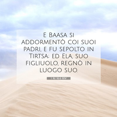 1 Re 16:6 Versetto della Bibbia Spiegato