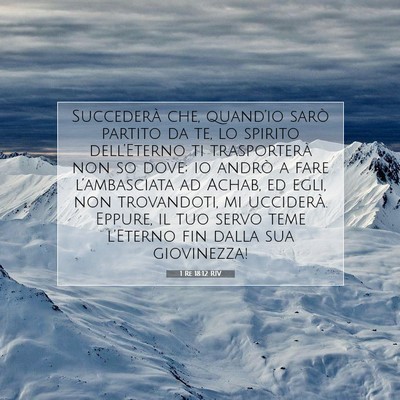 1 Re 18:12 RIV Immagine del Versetto della Bibbia