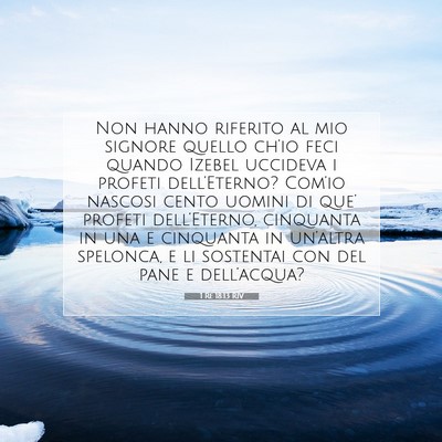 1 Re 18:13 Versetto della Bibbia Spiegato