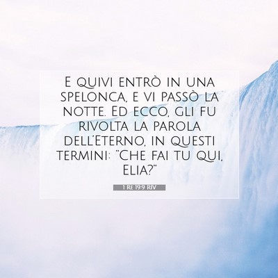 1 Re 19:9 RIV Immagine del Versetto della Bibbia