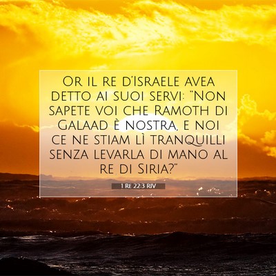 1 Re 22:3 Versetto della Bibbia Spiegato