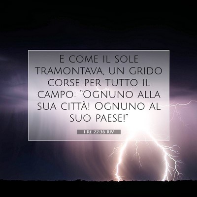 1 Re 22:36 Versetto della Bibbia Spiegato