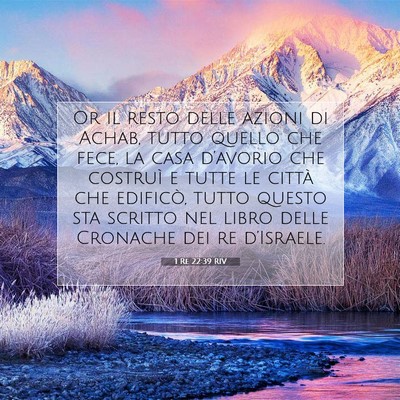 1 Re 22:39 RIV Immagine del Versetto della Bibbia