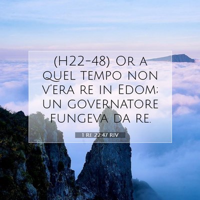 1 Re 22:47 Versetto della Bibbia Spiegato