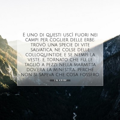 2 Re 4:39 Versetto della Bibbia Spiegato