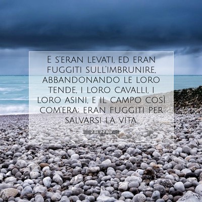 2 Re 7:7 Versetto della Bibbia Spiegato