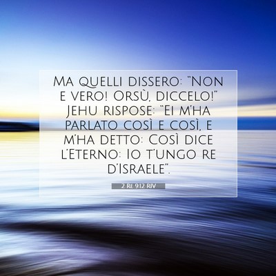 2 Re 9:12 Versetto della Bibbia Spiegato