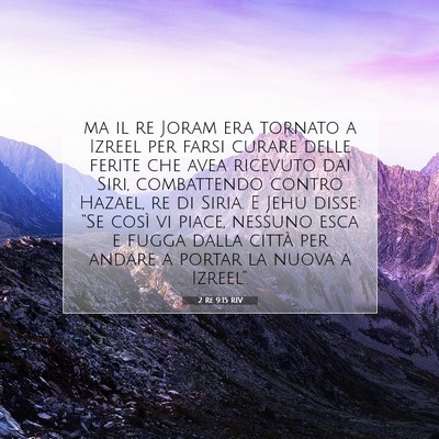 2 Re 9:15 Versetto della Bibbia Spiegato
