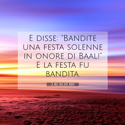 2 Re 10:20 Versetto della Bibbia Spiegato