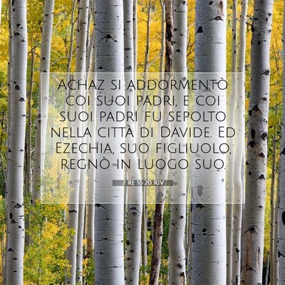 2 Re 16:20 RIV Immagine del Versetto della Bibbia