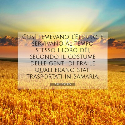 2 Re 17:33 RIV Immagine del Versetto della Bibbia