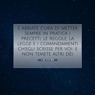 2 Re 17:37 Versetto della Bibbia Spiegato