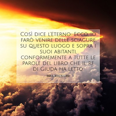 2 Re 22:16 RIV Immagine del Versetto della Bibbia