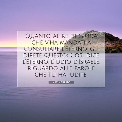 2 Re 22:18 RIV Immagine del Versetto della Bibbia