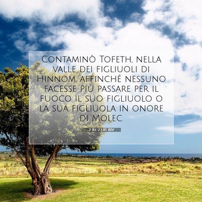 2 Re 23:10 Versetto della Bibbia Spiegato