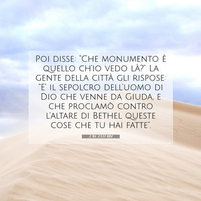 2 Re 23:17 RIV Immagine del Versetto della Bibbia