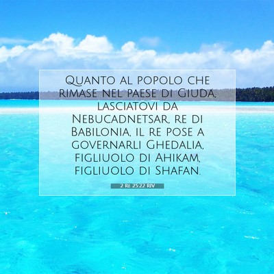 2 Re 25:22 Versetto della Bibbia Spiegato
