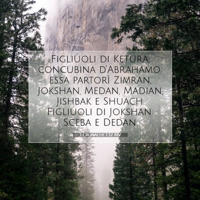 1 Cronache 1:32 Versetto della Bibbia Spiegato
