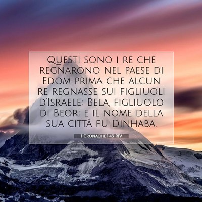 1 Cronache 1:43 Versetto della Bibbia Spiegato