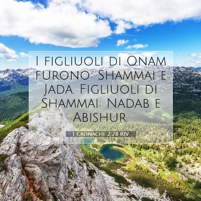 1 Cronache 2:28 Versetto della Bibbia Spiegato