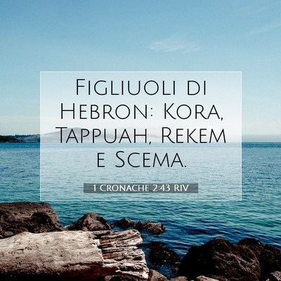 1 Cronache 2:43 Versetto della Bibbia Spiegato