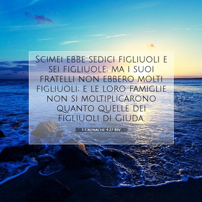 1 Cronache 4:27 Versetto della Bibbia Spiegato