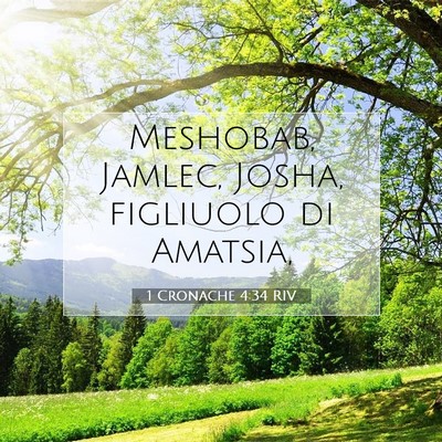 1 Cronache 4:34 Versetto della Bibbia Spiegato