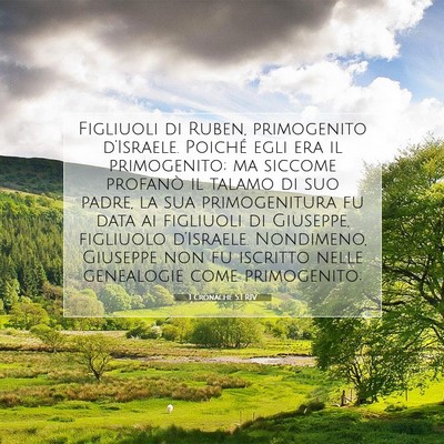 1 Cronache 5:1 RIV Immagine del Versetto della Bibbia