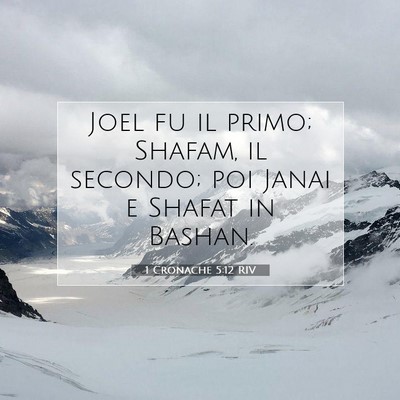 1 Cronache 5:12 Versetto della Bibbia Spiegato