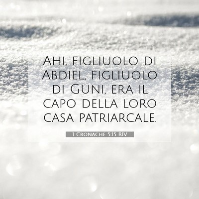 1 Cronache 5:15 Versetto della Bibbia Spiegato