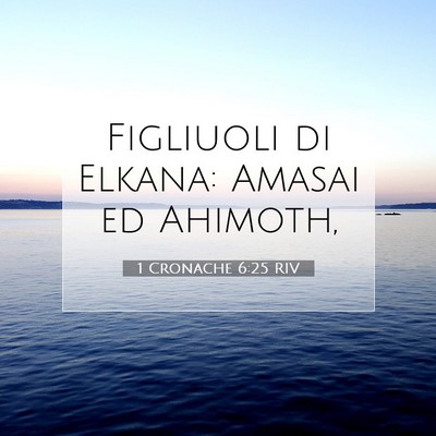 1 Cronache 6:25 RIV Immagine del Versetto della Bibbia