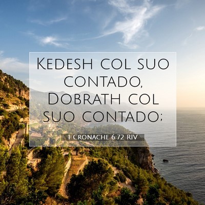 1 Cronache 6:72 Versetto della Bibbia Spiegato