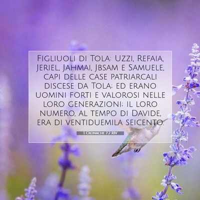 1 Cronache 7:2 Versetto della Bibbia Spiegato