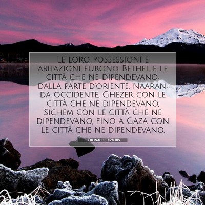 1 Cronache 7:28 Versetto della Bibbia Spiegato