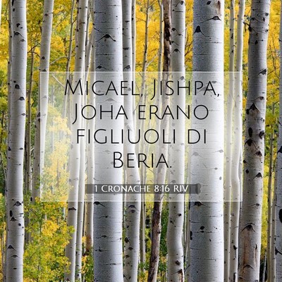 1 Cronache 8:16 Versetto della Bibbia Spiegato