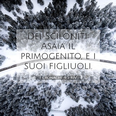 1 Cronache 9:5 Versetto della Bibbia Spiegato
