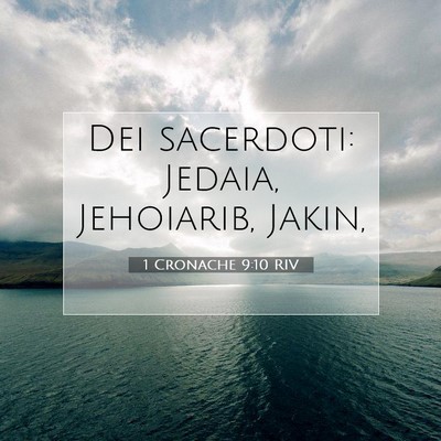 1 Cronache 9:10 Versetto della Bibbia Spiegato