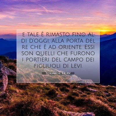 1 Cronache 9:18 Versetto della Bibbia Spiegato