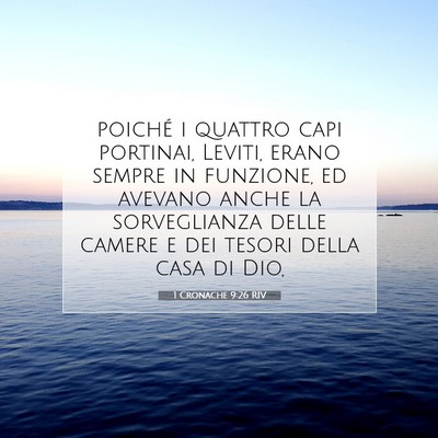 1 Cronache 9:26 Versetto della Bibbia Spiegato