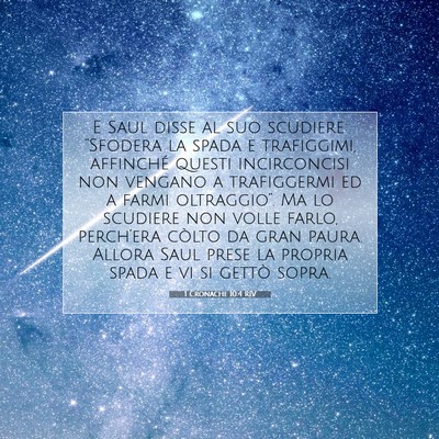 1 Cronache 10:4 Versetto della Bibbia Spiegato