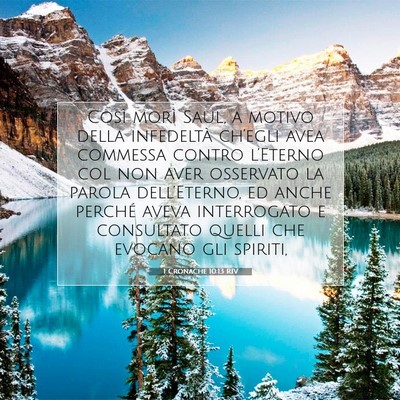 1 Cronache 10:13 RIV Immagine del Versetto della Bibbia