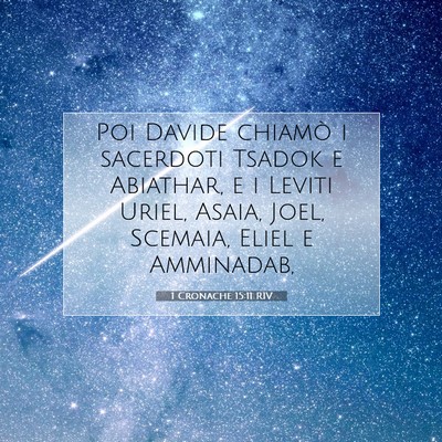 1 Cronache 15:11 Versetto della Bibbia Spiegato