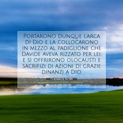 1 Cronache 16:1 RIV Immagine del Versetto della Bibbia