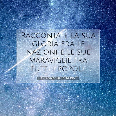1 Cronache 16:24 RIV Immagine del Versetto della Bibbia