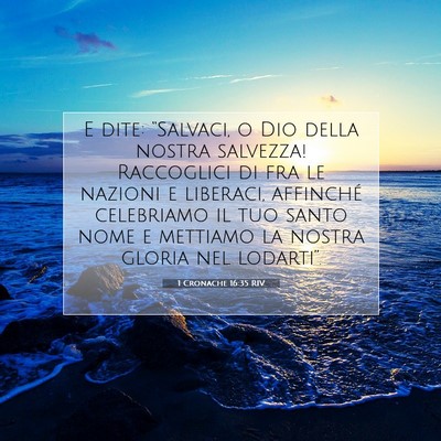 1 Cronache 16:35 RIV Immagine del Versetto della Bibbia