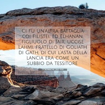 1 Cronache 20:5 Versetto della Bibbia Spiegato
