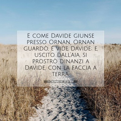 1 Cronache 21:21 Versetto della Bibbia Spiegato