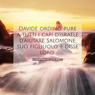 1 Cronache 22:17 Versetto della Bibbia Spiegato