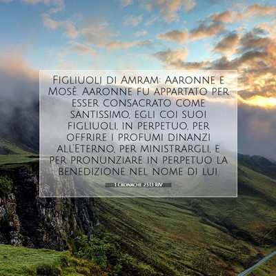 1 Cronache 23:13 RIV Immagine del Versetto della Bibbia